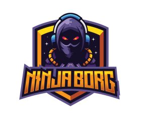 Ninja borg vector logo