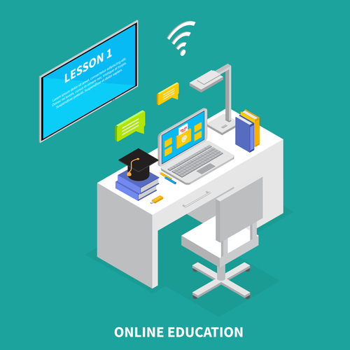 Online home education vector