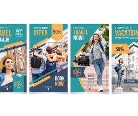 Open trip offer advertising vector