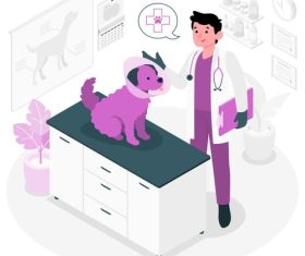Pet hospital illustration vector