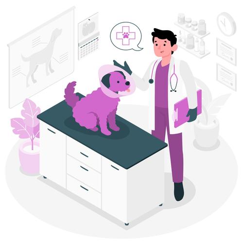 Pet hospital illustration vector