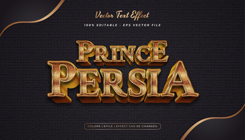 Prince persia vector text effect