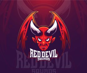 Red devils logo vector