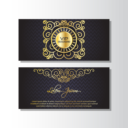 Simple pattern VIP card design vector