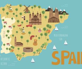 Spain maps vector