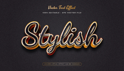 Stylish vector text effect