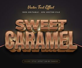 Sweet caramel vector text effect