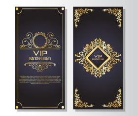 VIP card design vector erect