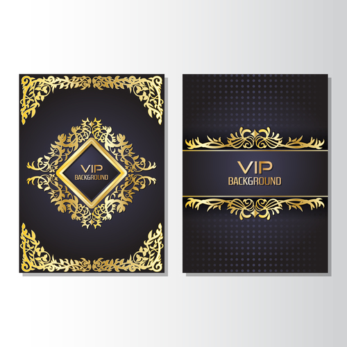 VIP card design vector