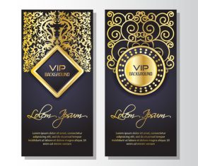 VIP luxury card design vector erect