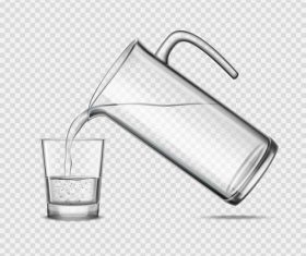 Water cup glass vector