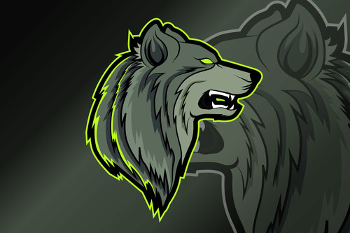 Wolf head logo vector