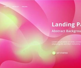 Abstract background landing page design vector