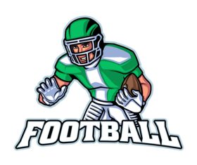 American Football Character Mascot Logo vector