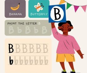 B letter spelling vector