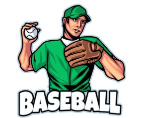 Baseball Character Mascot Logo vector