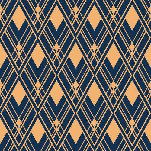 Bicolor art deco seamless pattern vector