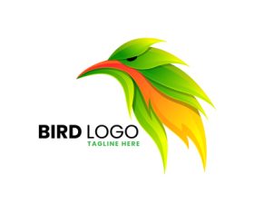 Bird Gradient Logo Template vector