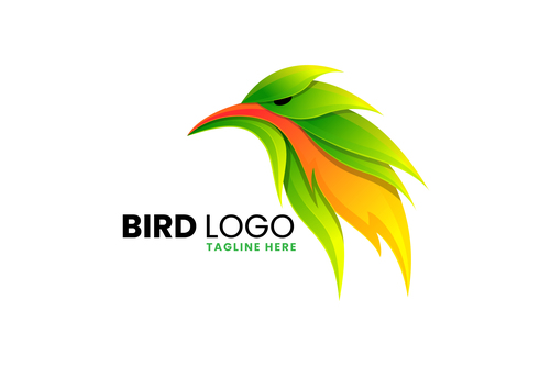 Bird Gradient Logo Template vector