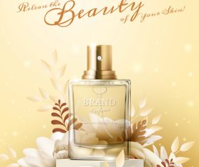 Brand perfume advertising vector