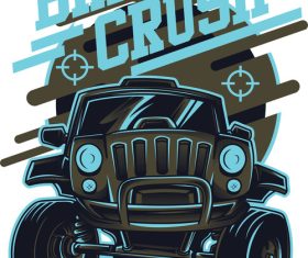 Brick n crush vector t-shirt illustrations