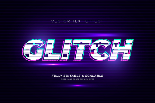 Clitch vector text effect