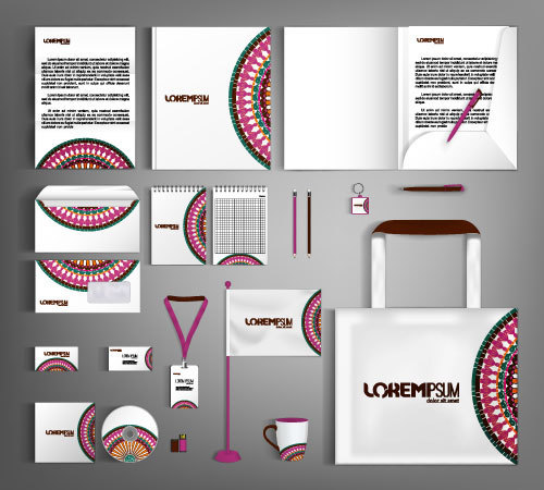 Corporate identity template vector on white background