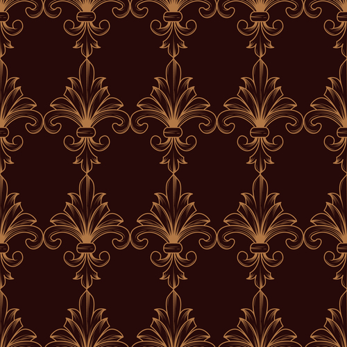 Dark ornament seamless pattern vector
