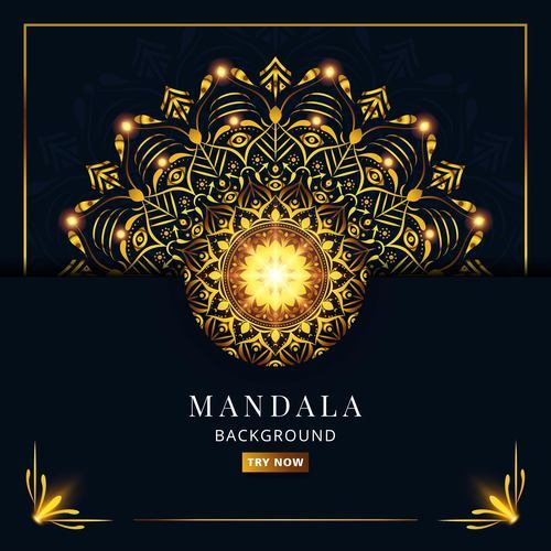 Design mandala decorative background vector