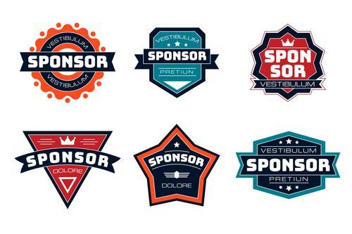 Design sponsor sticker label vector