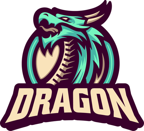 Dragon Sport and Esport Mascot Character Logo vector
