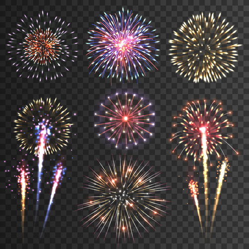 Fireworks pattern vector