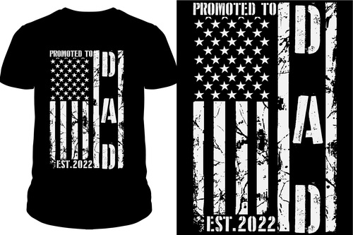 Flag and text tshirt design vector