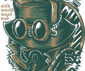 Gas toxic vector t-shirt illustrations