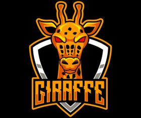 Giraffe logo design vector