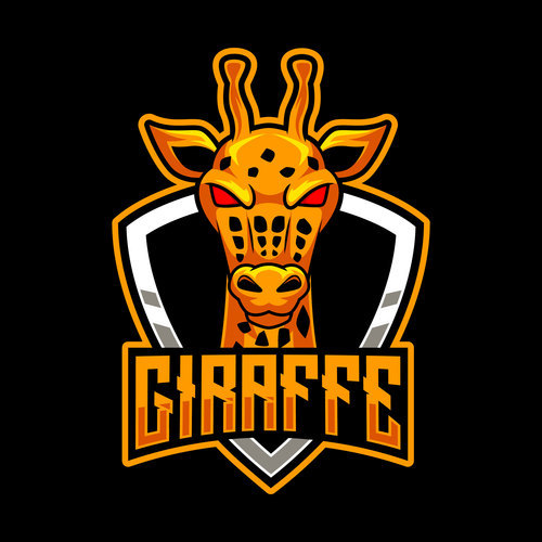 Giraffe logo design vector