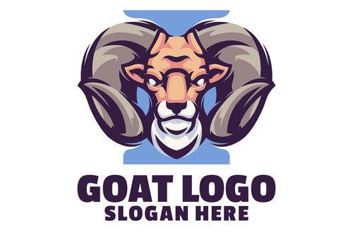 Goat Mascot Logo Designs vector