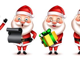 Happy Santa cartoon vector