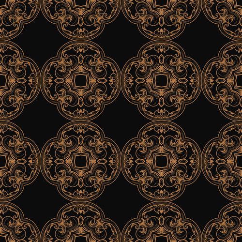 Irregular circular seamless ornament pattern vector