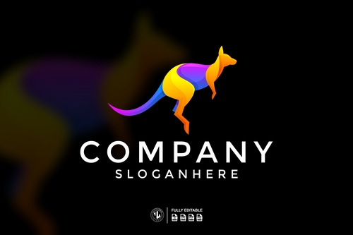 Kangaroo Logo Templates vector