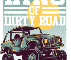 King of dirty roead t-shirt design vector