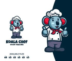 Koala Chef Logo Mascot vector
