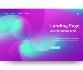 Landing page abstract background vector