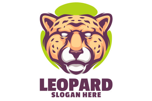 Leopard Mascot Logo Designs vector