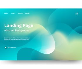 Light green landing page vector