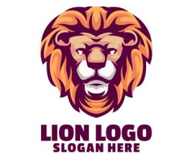Lion Head Mascot Logo vector