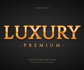 Luxury premium text effect vector