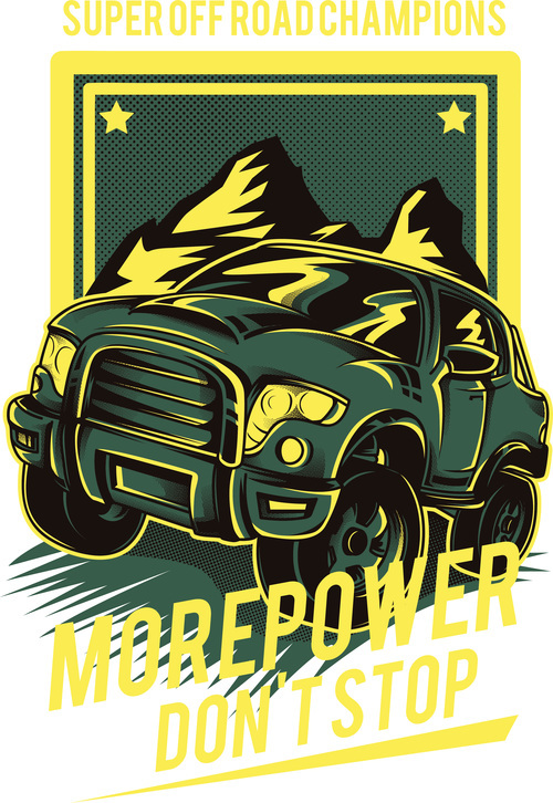 Morepower vector t-shirt illustrations