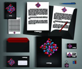Multipurpose corporate identity template vector
