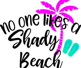 No one likes a shady beach vector